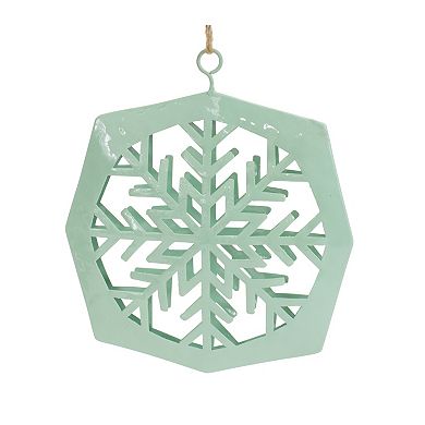 Metal Cut Out Snowflake Ornament (set Of 8)