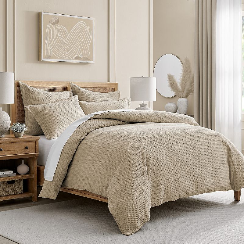 Levtex Home - Cloud Waffle Taupe Comforter Set - King Comforter + Two King Pillow Cases - Waffle Weave - Taupe - Comforter (106 x 94in.) and Pillow Case (36 x 20in. ) - Cotton