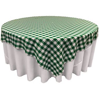 Polyester Gingham Checkered 72 By 72-inch Square Tablecloth