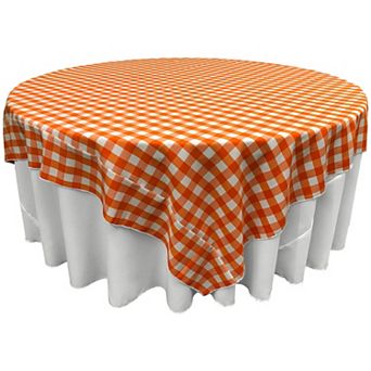 Polyester Gingham Checkered 72 By 72-inch Square Tablecloth