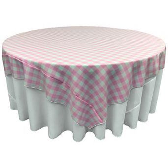 Polyester Gingham Checkered 72 By 72-inch Square Tablecloth
