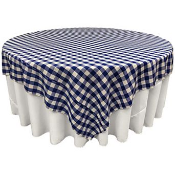 Large Square Tablecloth Gingham Check Polyester Table Cover for Kitchen Dining and Events