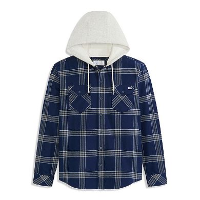 Men's Hurley Hooded Button Down Flannel