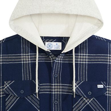 Men's Hurley Hooded Button Down Flannel