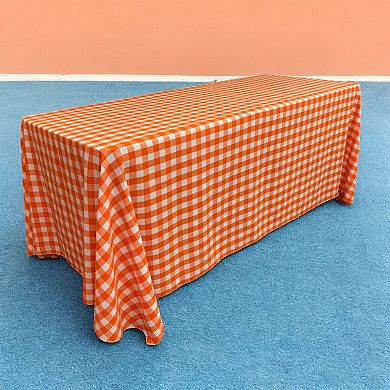 Polyester Gingham Checkered 90 By 156-inch Rectangular Tablecloth