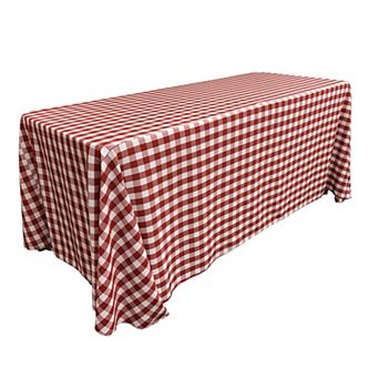 Polyester Gingham Checkered 90 By 156-inch Rectangular Tablecloth