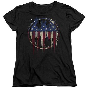 Batman Bleeding Signal Short Sleeve Womens T-shirt