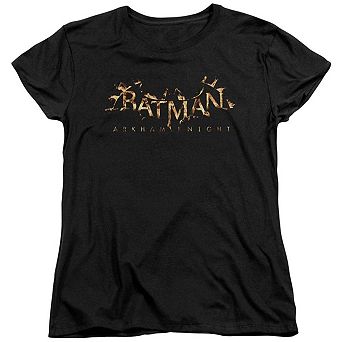 Batman Arkham Knight Ak Flame Logo Short Sleeve Womens T-shirt
