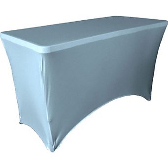 Fitted Spandex Table Cover, Stretch Rectangular Tablecloth with Foot Pockets for Banquet & Events