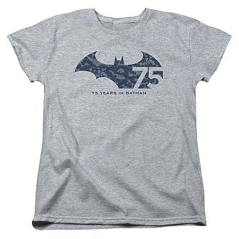Batman 75 Year Collage Short Sleeve Womens T-shirt