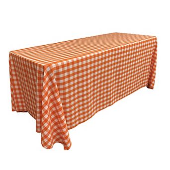 Polyester Gingham Checkered 90 By 132-inch Rectangular Tablecloth