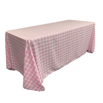 Polyester Gingham Checkered 90 By 132-inch Rectangular Tablecloth