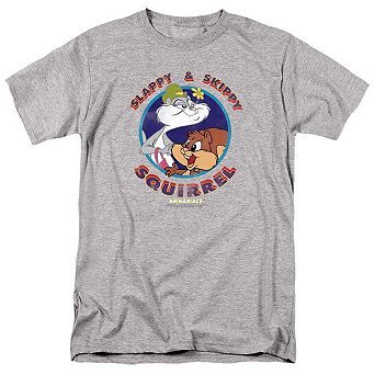 Animaniacs Slappy And Skippy Squirrel Short Sleeve Adult T-shirt