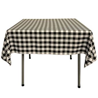 Reversible Square Checkered Tablecloth, 1-Inch Gingham Polyester Fabric for Everyday and Holiday Use