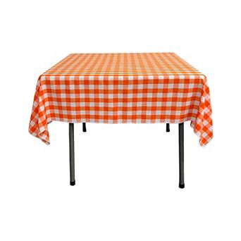 Polyester Gingham Checkered 52 By 52-inch Square Tablecloth