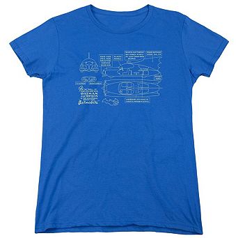 Batman Batmobile Short Sleeve Womens T-shirt