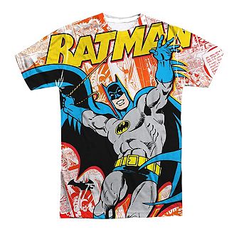 Batman 75 Panels Short Sleeve Adult Poly Crew T-shirt