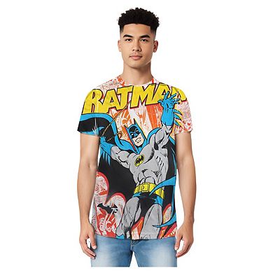 Batman 75 Panels Short Sleeve Adult Poly Crew T-shirt