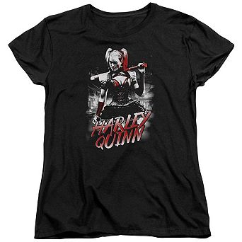 Batman Arkham Knight Quinn City Short Sleeve Womens T-shirt