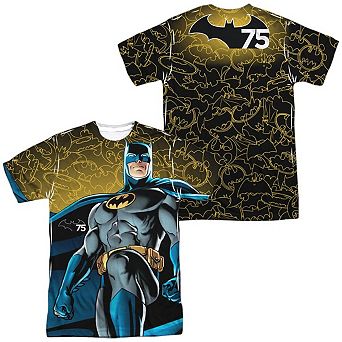 Batman 75 Glow Short Sleeve Adult Poly Crew T-shirt