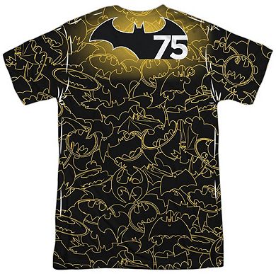 Batman 75 Glow Short Sleeve Adult Poly Crew T-shirt