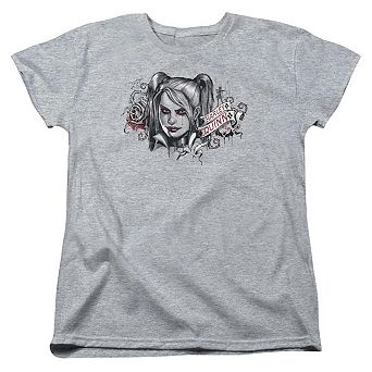 Batman Arkham Knight Hq Sketch Short Sleeve Womens T-shirt