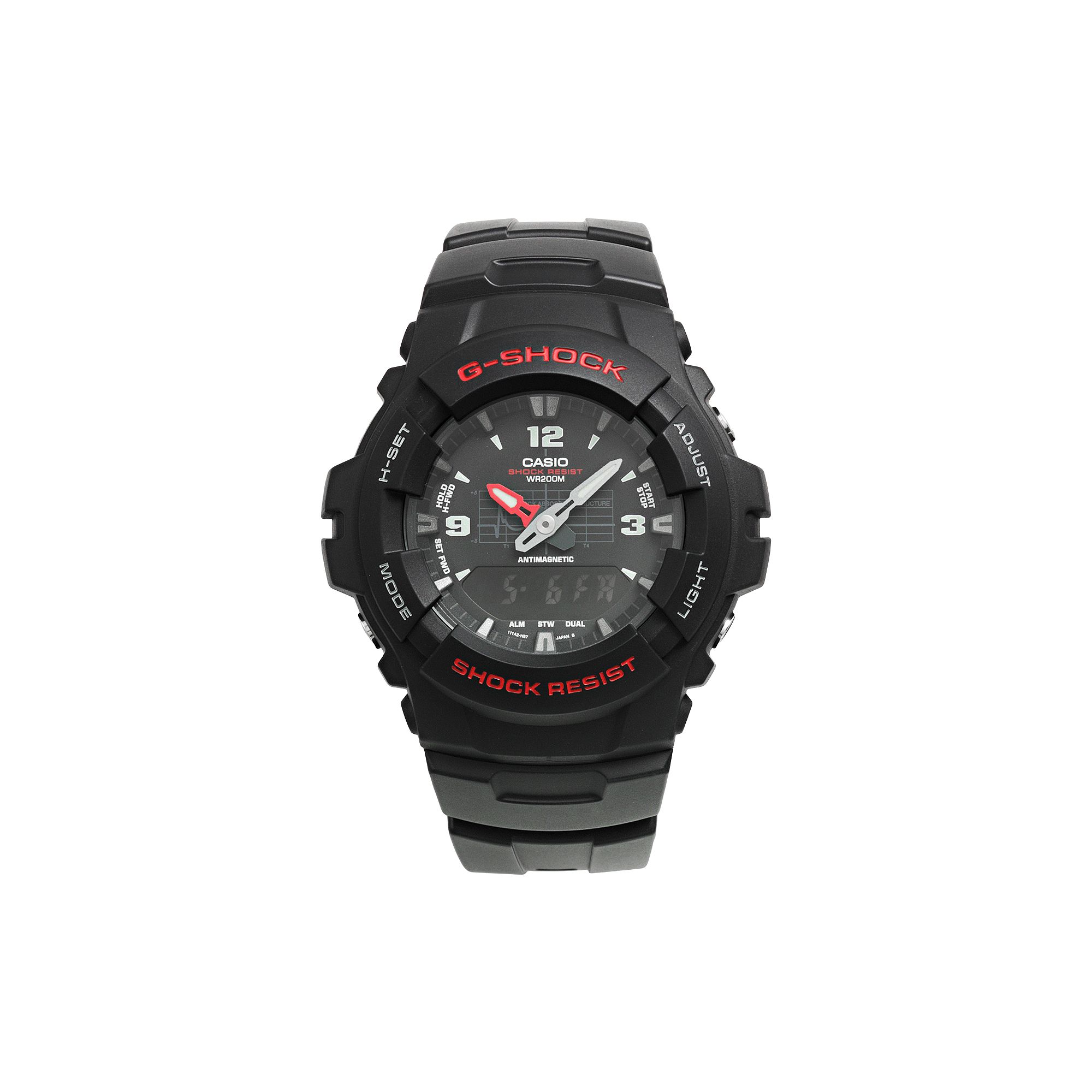 Casio Mens G-Shock Analog & Digital Chronograph Watch - G100-1BV, Multicol