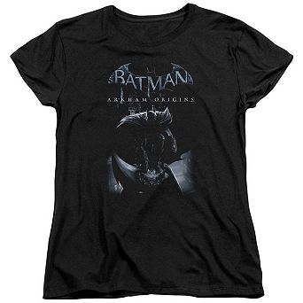 Batman Arkham Origins Perched Cat Short Sleeve Womens T-shirt
