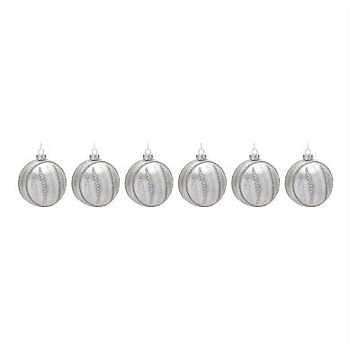 Jeweled Glass Ball Ornament (set Of 6)