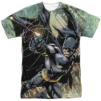 Batman Catch Short Sleeve Adult Poly Crew T-shirt