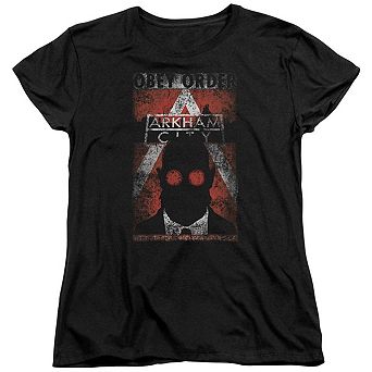 Batman Arkham City Obey Order Poster Short Sleeve Womens T-shirt