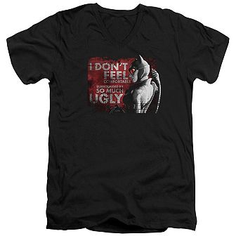 Batman Arkham City So Much Ugly Short Sleeve Adult V Neck T-shirt