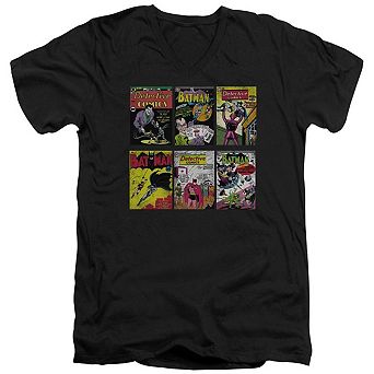 Batman Bm Covers Short Sleeve Adult V Neck T-shirt