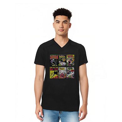 Batman Bm Covers Short Sleeve Adult V Neck T-shirt