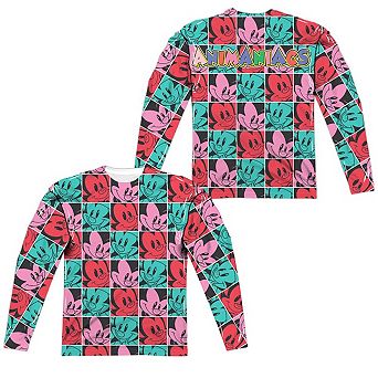 Animaniacs Squares Long Sleeve Adult Poly Crew T-shirt