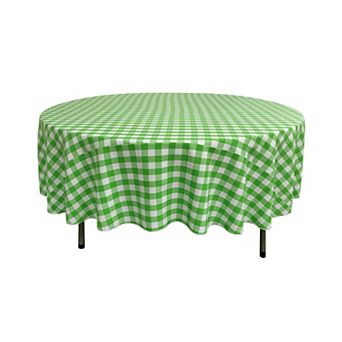 Polyester Gingham Checkered 90-inch Round Tablecloth