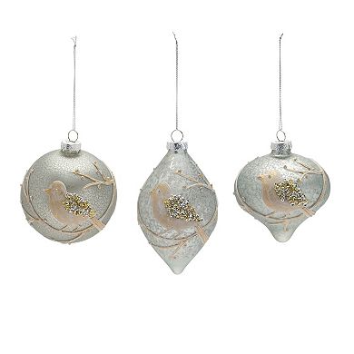 Beaded Glass Bird Ornament (set Of 6)