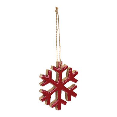 Wood Snowflake Christmas Ornament (set Of 12)