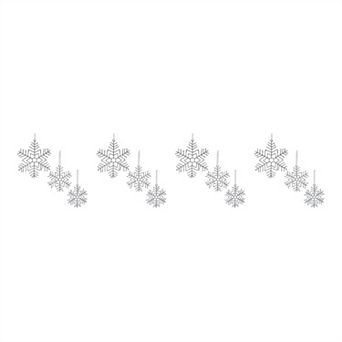 Glittered Wire Snowflake Ornament (set Of 12)