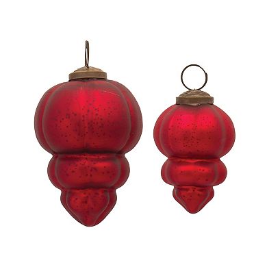 Red Mercury Glass Ornament (set Of 12)