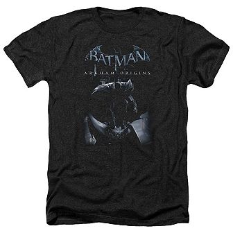 Batman Arkham Origins Perched Cat Adult Heather T-shirt