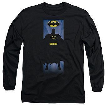 Batman Block Long Sleeve Adult T-shirt