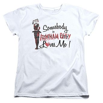 Batman Arkham City Somebody Loves Me Short Sleeve Womens T-shirt