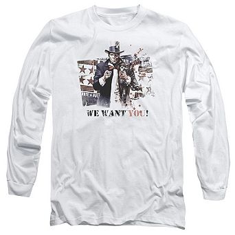 Batman Arkham City We Want You Long Sleeve Adult T-shirt