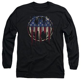 Batman Bleeding Signal Long Sleeve Adult T-shirt
