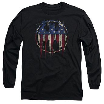 Batman Bleeding Signal Long Sleeve Adult T-shirt
