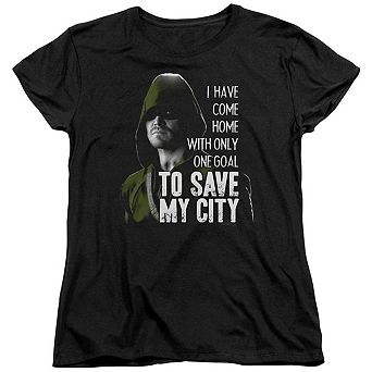 Arrow Save My City Short Sleeve Womens T-shirt