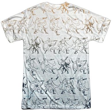 Batman Batarang Pattern Short Sleeve Adult Poly Crew T-shirt