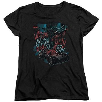 Batman Arkham Knight City Of Fear Short Sleeve Womens T-shirt