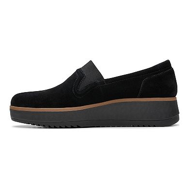 Clarks Zylah Sky Women's Suede Wedge Shoes